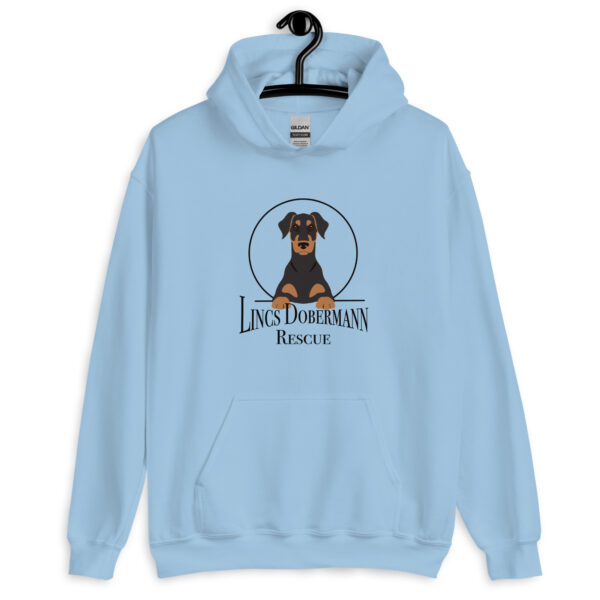 Lincs Dobermann Rescue Hoodie - Light Blue